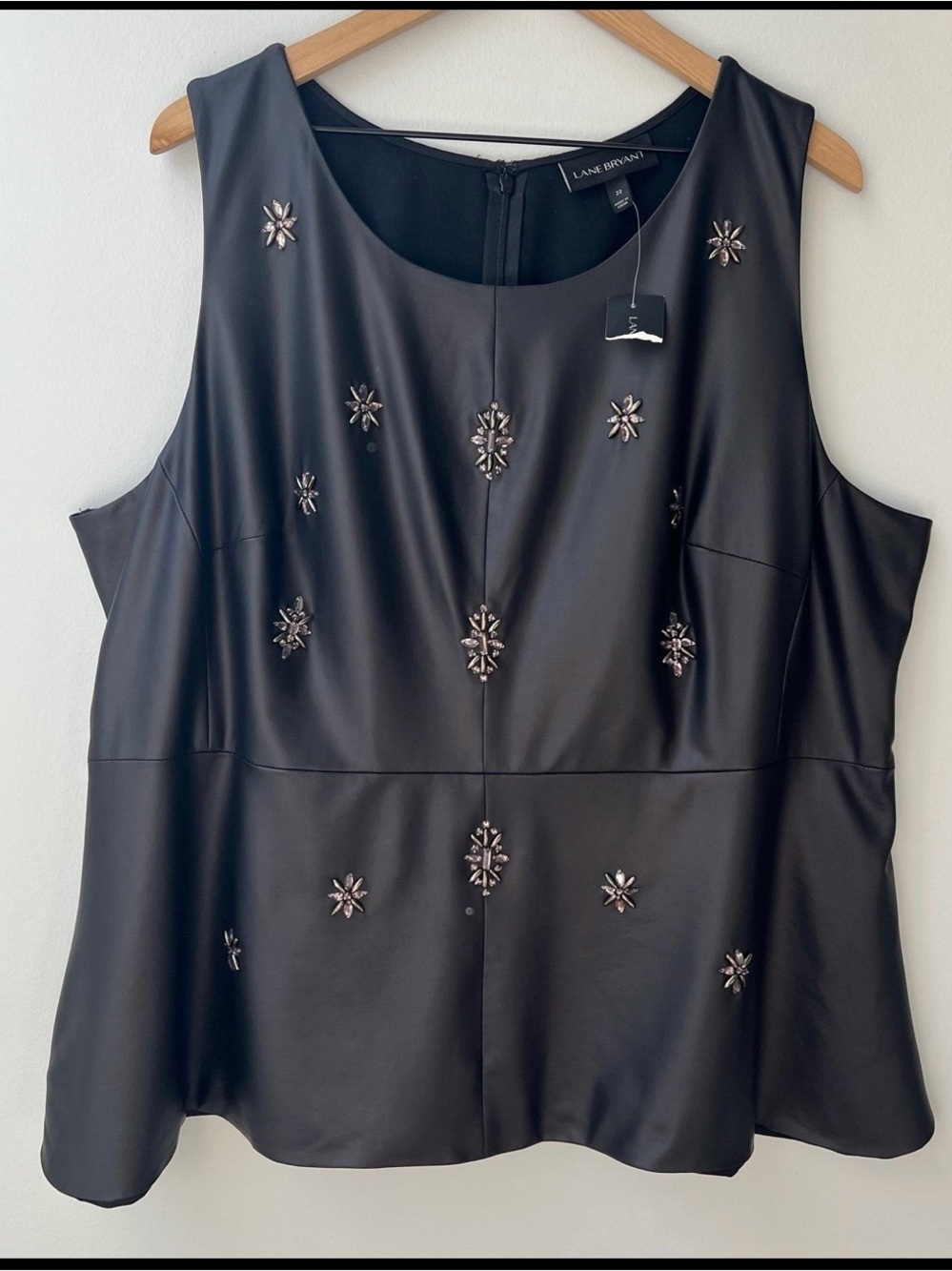 NWT Lane Bryant embellished peplum top. 22